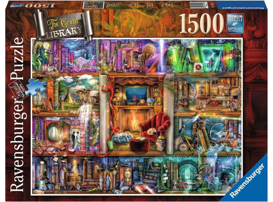 RAVENSBURGER Puzzle Velká knihovna 1500 dílků