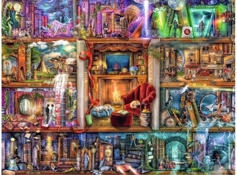 RAVENSBURGER Puzzle Velká knihovna 1500 dílků