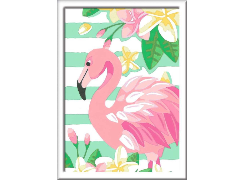 RAVENSBURGER CreArt Malování podle čísel: Růžový plameňák 13x18cm