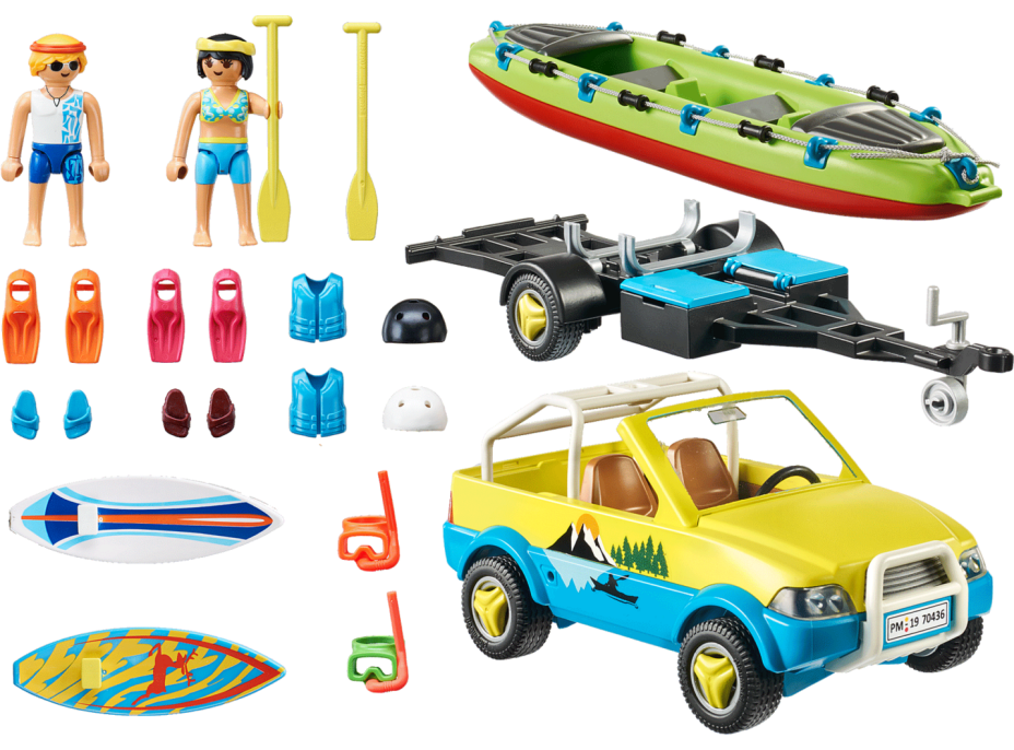 PLAYMOBIL® Family Fun 70436 Plážové auto s lodním přívěsem