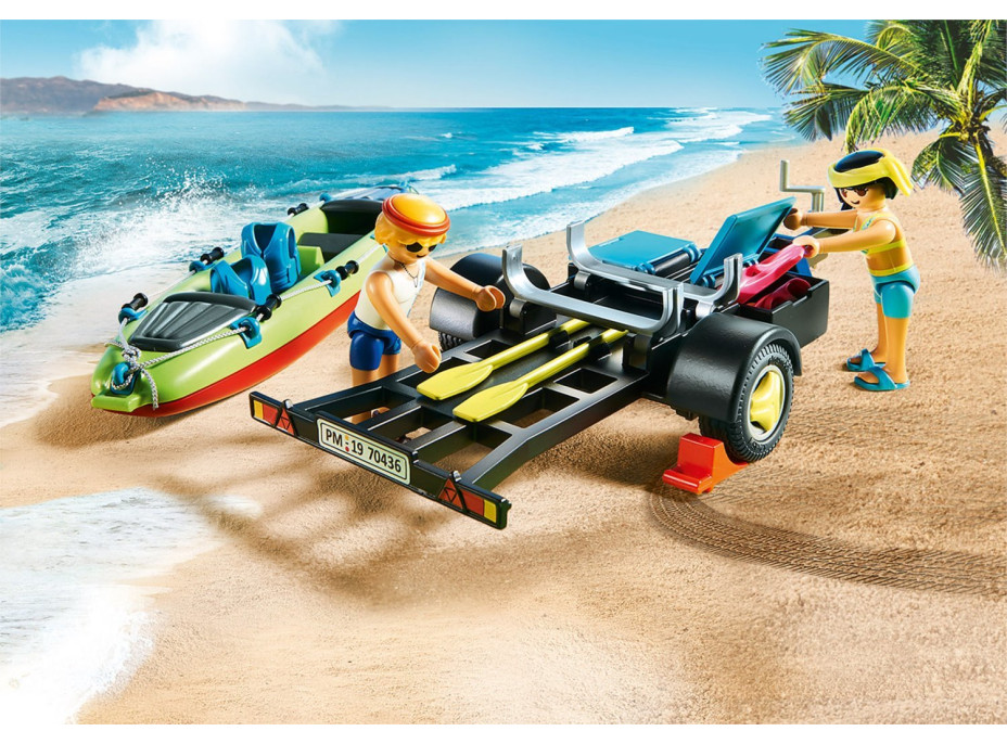 PLAYMOBIL® Family Fun 70436 Plážové auto s lodním přívěsem