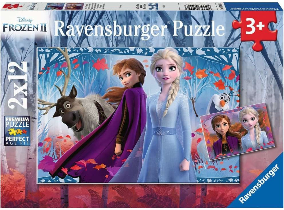 RAVENSBURGER Puzzle Ledové království 2, 2x12 dílků