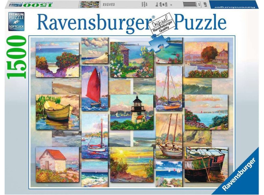 RAVENSBURGER Puzzle Lodě a pobřeží 1500 dílků