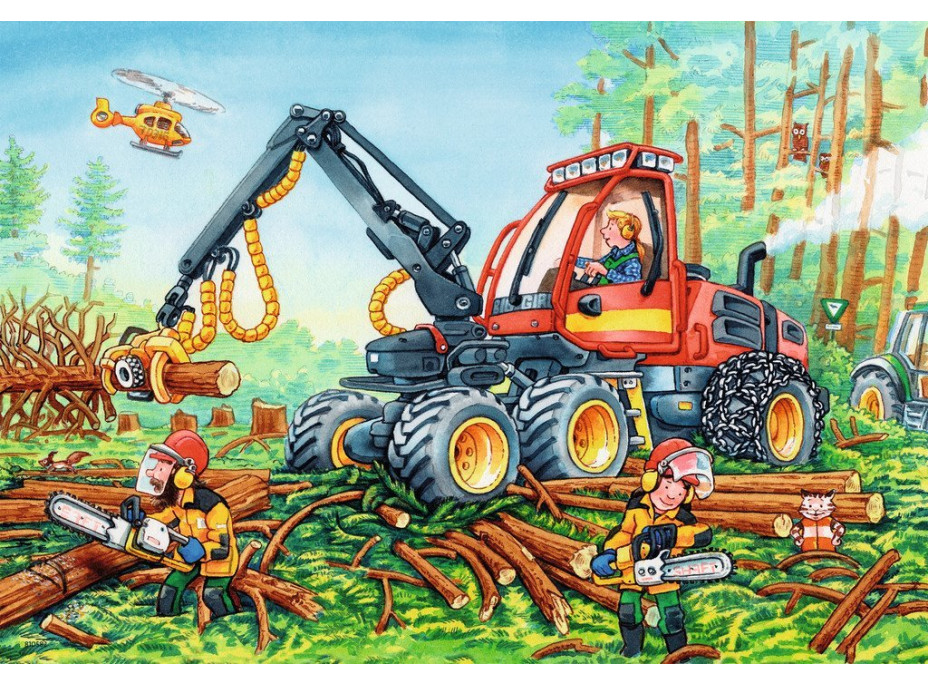 RAVENSBURGER Puzzle Těžká technika v akci 2x24 dílků