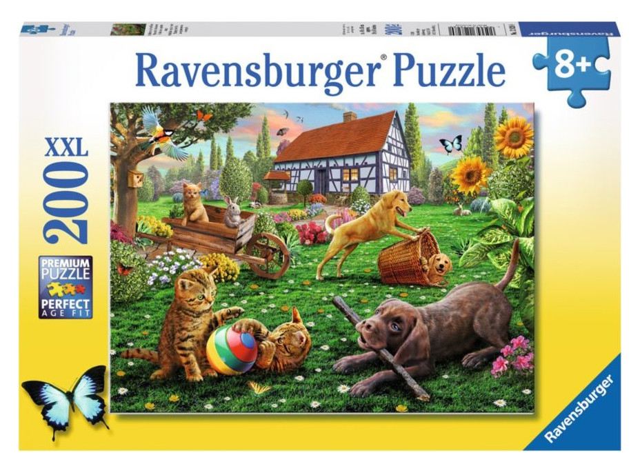 RAVENSBURGER Puzzle Hrátky na zahradě XXL 200 dílků