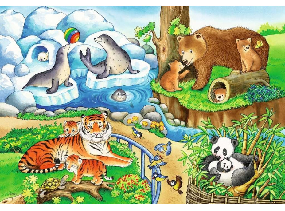 RAVENSBURGER Puzzle Zvířátka v zoo 2x12 dílků