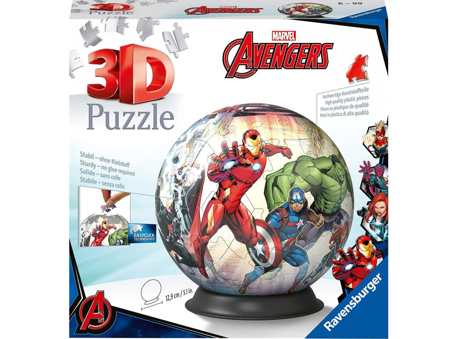 RAVENSBURGER Puzzleball Marvel: Avengers 73 dílků