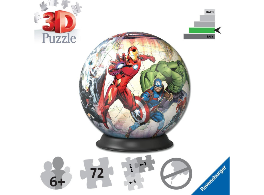 RAVENSBURGER Puzzleball Marvel: Avengers 73 dílků