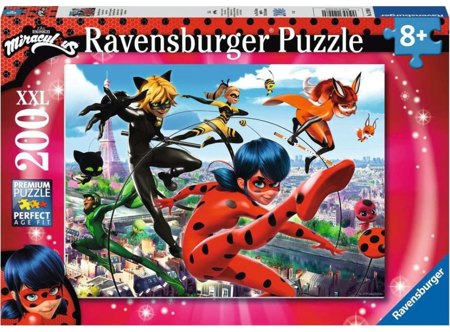 RAVENSBURGER Puzzle Kouzelná Beruška a Černý Kocour XXL 200 dílků