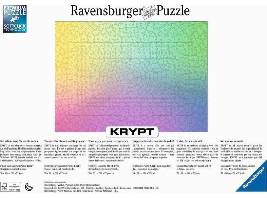 RAVENSBURGER Puzzle Krypt Gradient 631 dílků