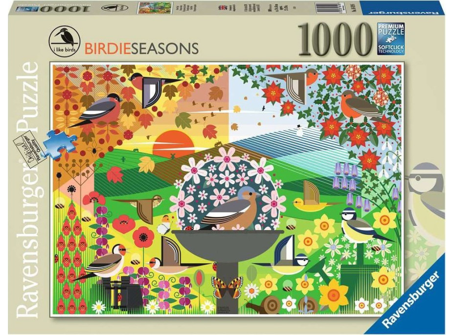 RAVENSBURGER Puzzle Mám ráda ptáčky 1000 dílků