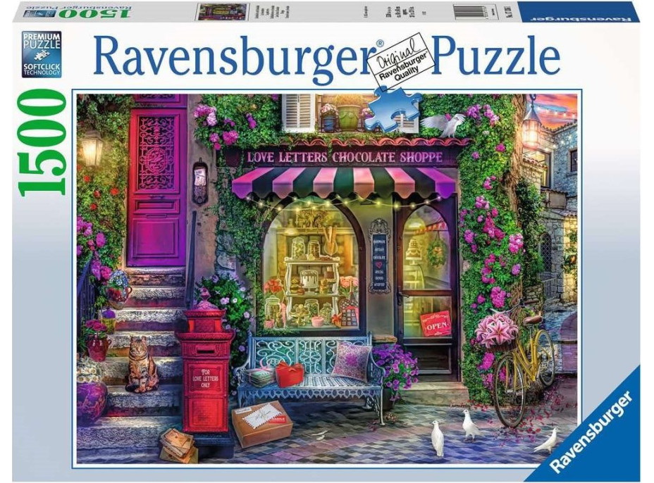 RAVENSBURGER Puzzle Milostné dopisy a čokoláda 1500 dílků