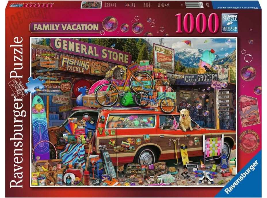 RAVENSBURGER Puzzle Rodinná dovolená 1000 dílků