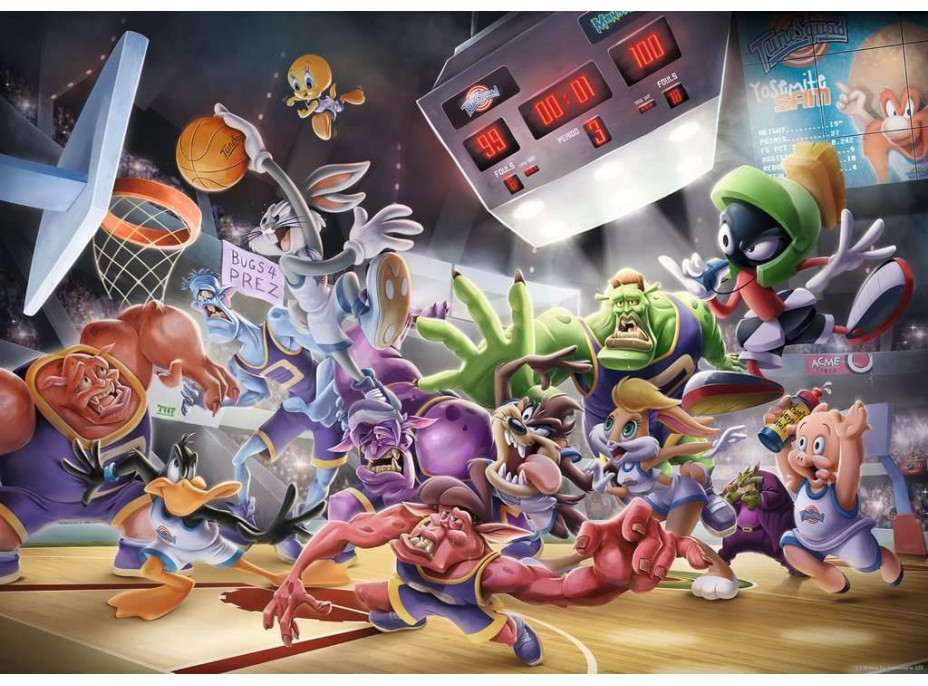 RAVENSBURGER Puzzle Space Jam: Závěrečná smeč 1000 dílků