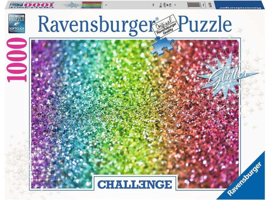 RAVENSBURGER Třpytivé puzzle Challenge: Glitter 1000 dílků