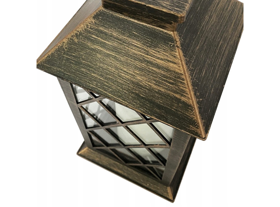 Dekorační LED lucerna se svíčkou - 29 cm - plastová - 3x AAA