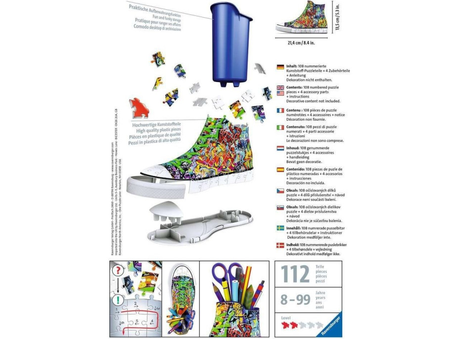 RAVENSBURGER 3D puzzle Kecka Graffiti 108 dílků