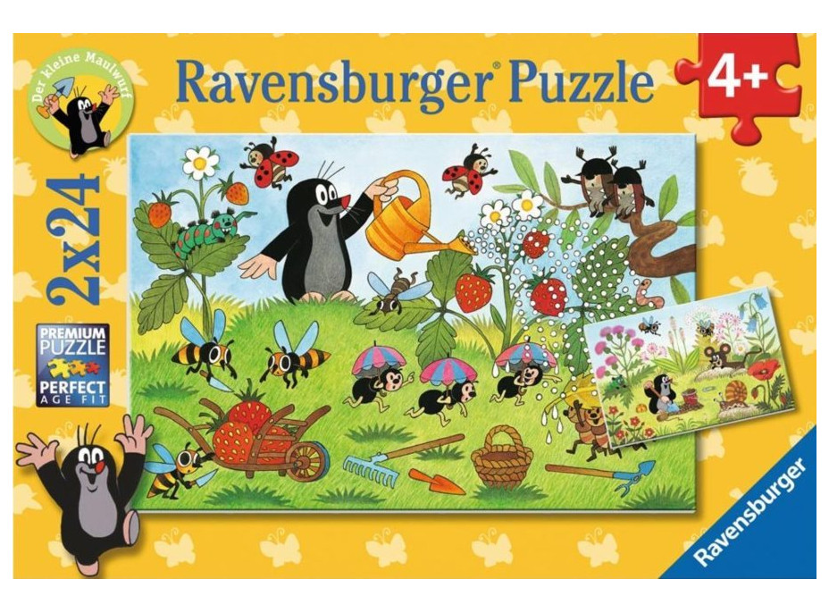RAVENSBURGER Puzzle Krteček na zahrádce 2x24 dílků