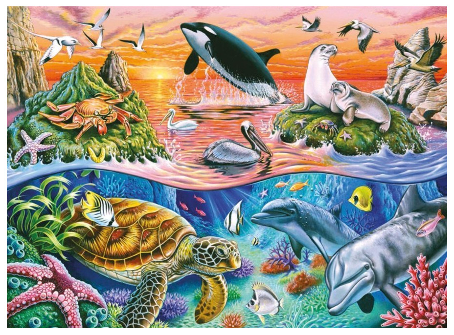 RAVENSBURGER Puzzle Nádherný oceán XXL 100 dílků