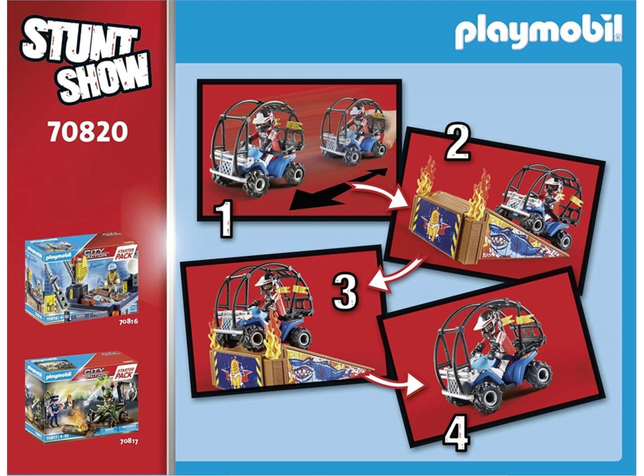 PLAYMOBIL® Stunt Show 70820 Starter Pack Kaskadérská show se čtyřkolkou a ohnivou rampou