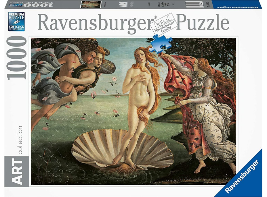 RAVENSBURGER Puzzle Art Collection: Zrození Venuše 1000 dílků