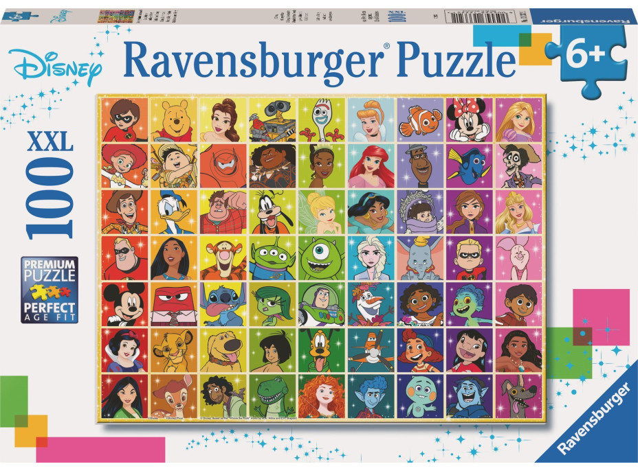 RAVENSBURGER Puzzle Disney: Postavičky XXL 100 dílků