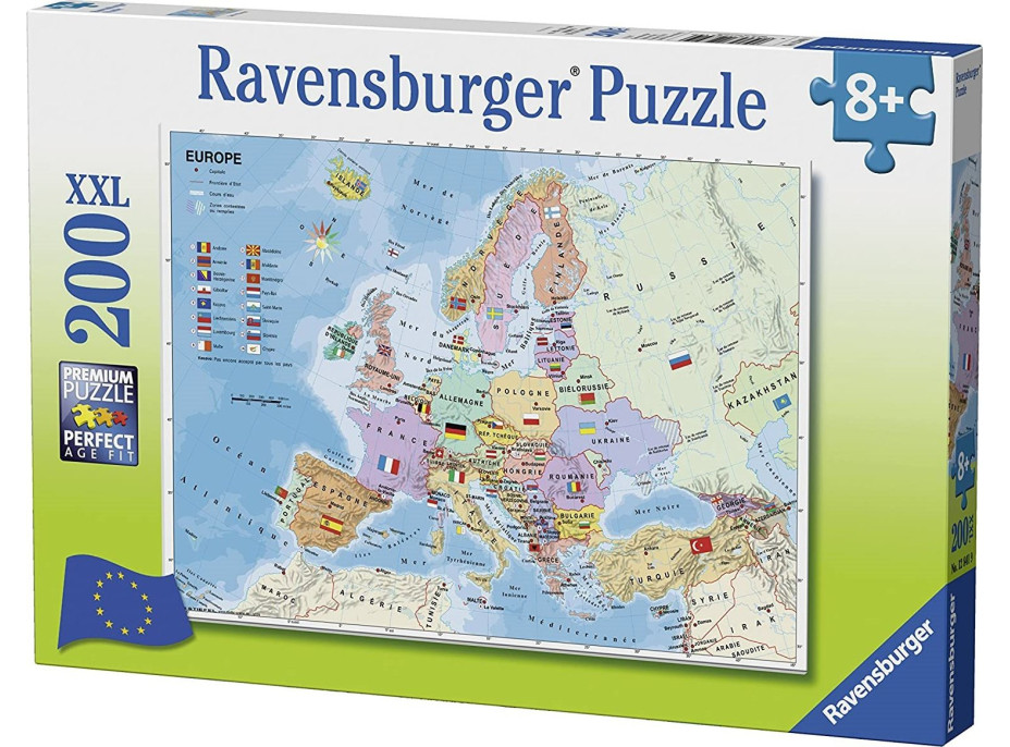 RAVENSBURGER Puzzle Mapa Evropy XXL (francouzsky) 200 dílků