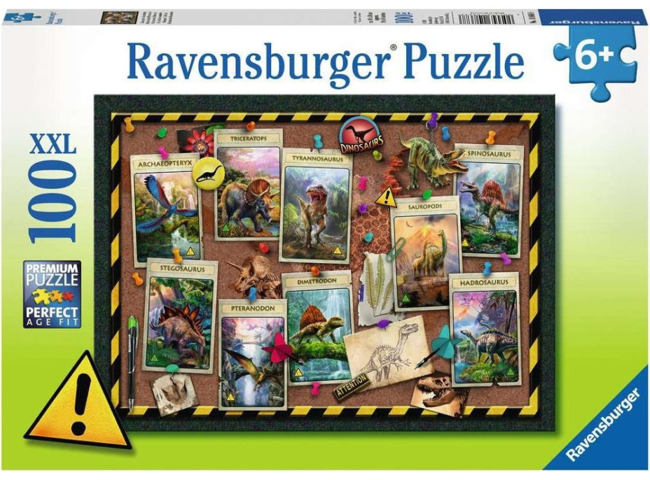 RAVENSBURGER Puzzle Sbírka dinosaurů XXL 100 dílků