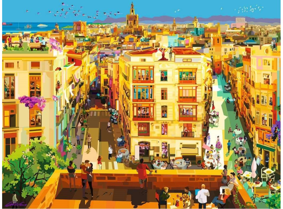 RAVENSBURGER Puzzle Stolování ve Valencii 1500 dílků