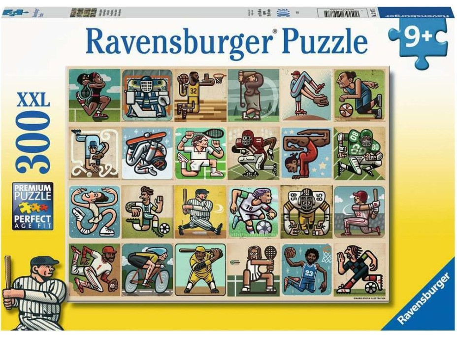 RAVENSBURGER Puzzle Úžasní sportovci XXL 300 dílků