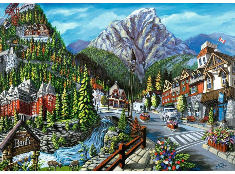 RAVENSBURGER Puzzle Vítejte v Banffu 1000 dílků