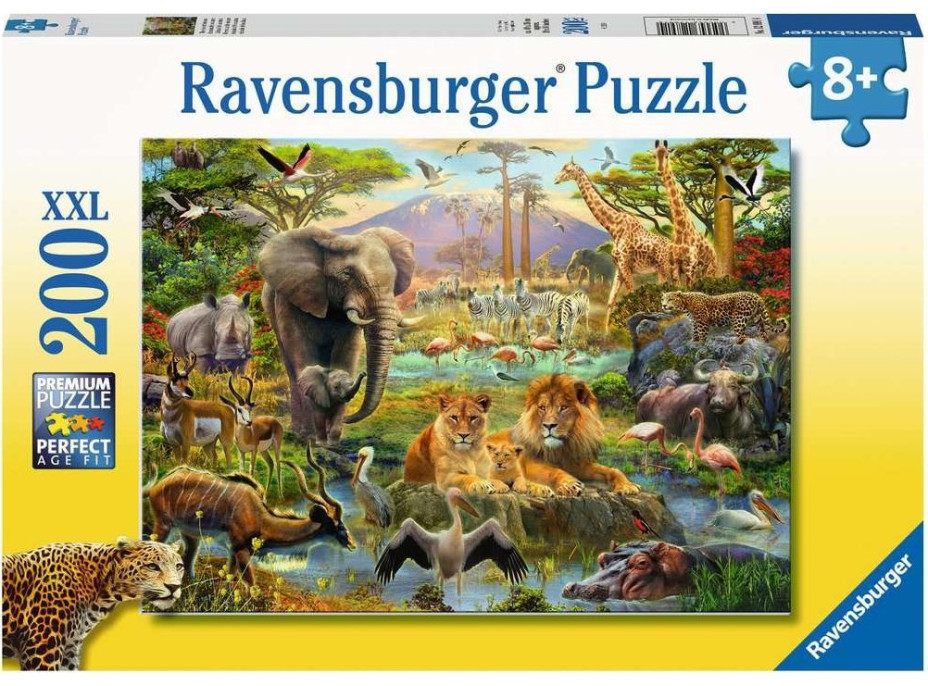 RAVENSBURGER Puzzle Zvířata ze savany XXL 200 dílků