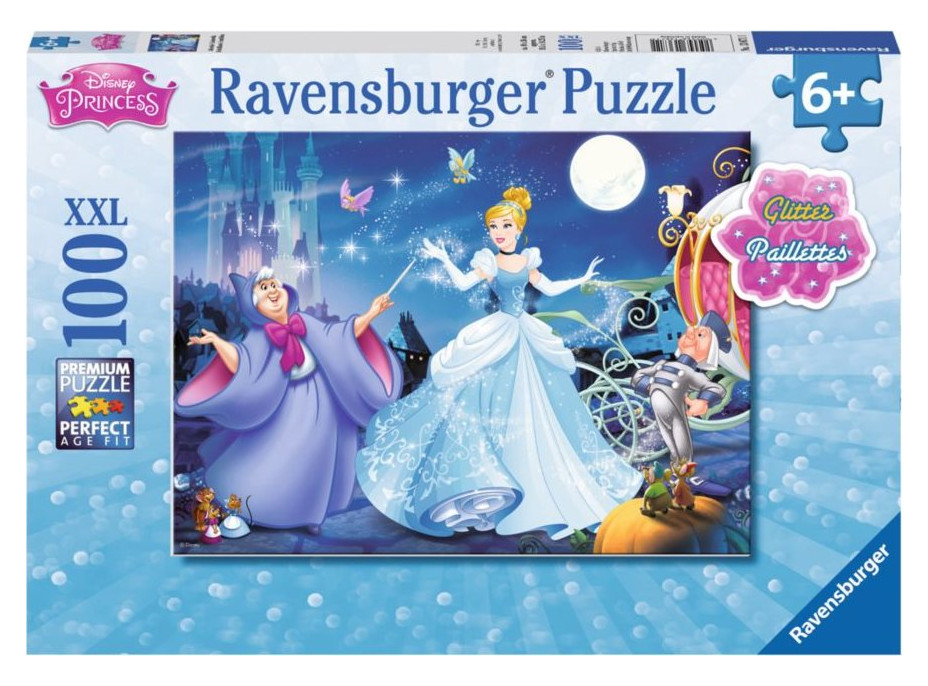 RAVENSBURGER Třpytivé puzzle Popelka XXL 100 dílků