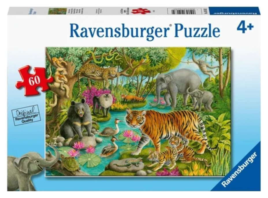 RAVENSBURGER Puzzle Indický les 60 dílků