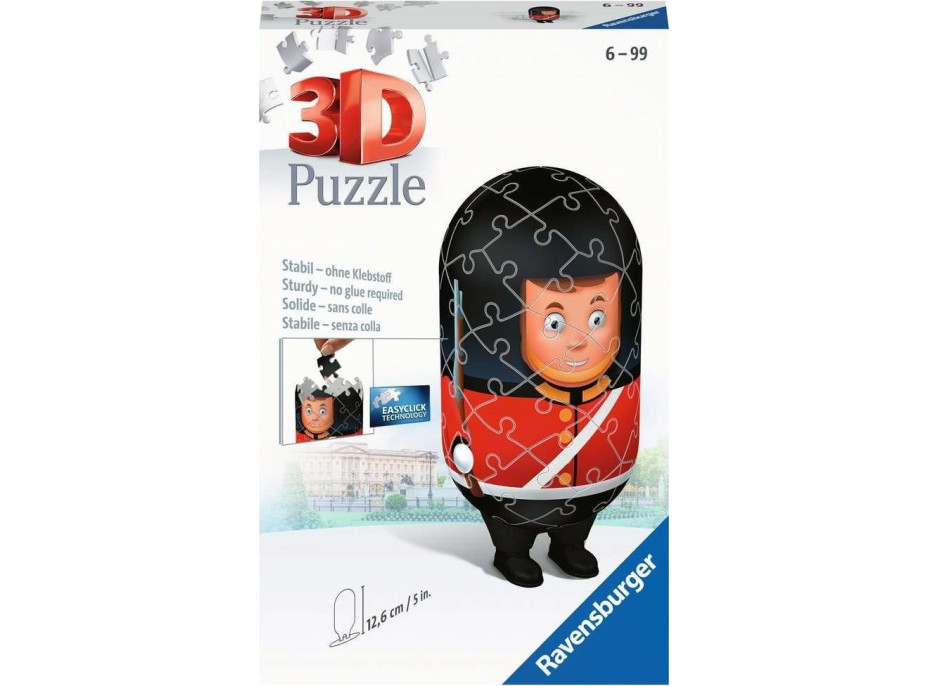 RAVENSBURGER 3D puzzle Postavička Britská královská stráž 54 dílků