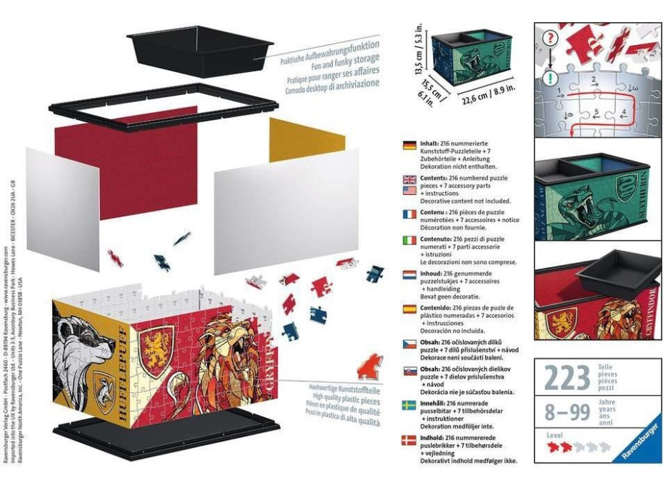 RAVENSBURGER 3D puzzle úložný box: Harry Potter 216 dílků