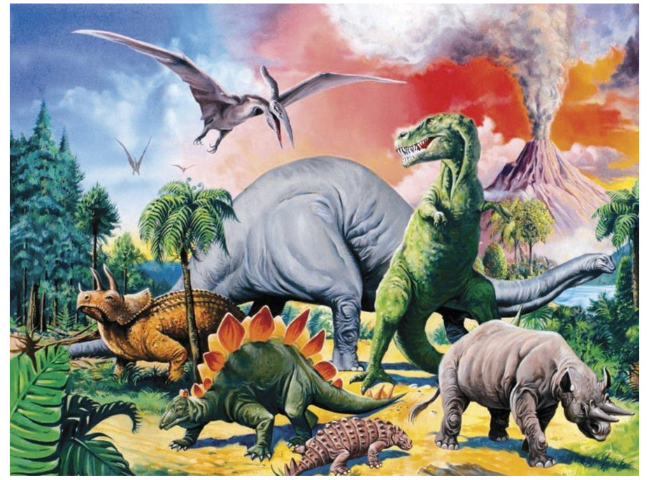 RAVENSBURGER Puzzle Mezi dinosaury XXL 100 dílků