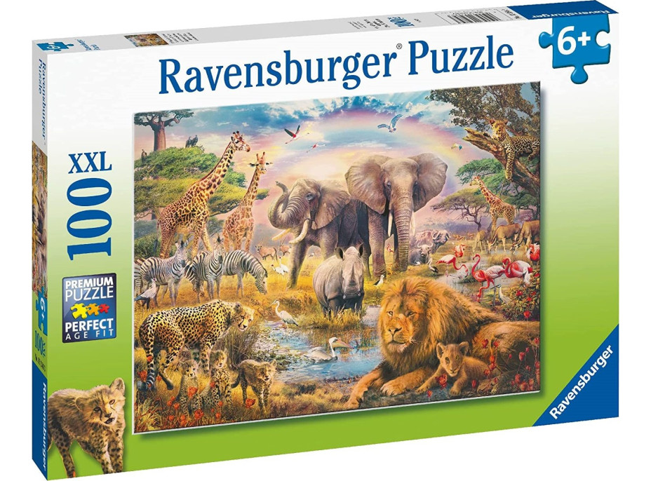 RAVENSBURGER Puzzle Africká savana XXL 100 dílků