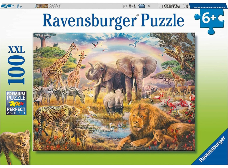 RAVENSBURGER Puzzle Africká savana XXL 100 dílků