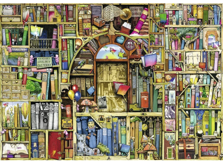 RAVENSBURGER Puzzle Bizarní knihovna 2, 1000 dílků