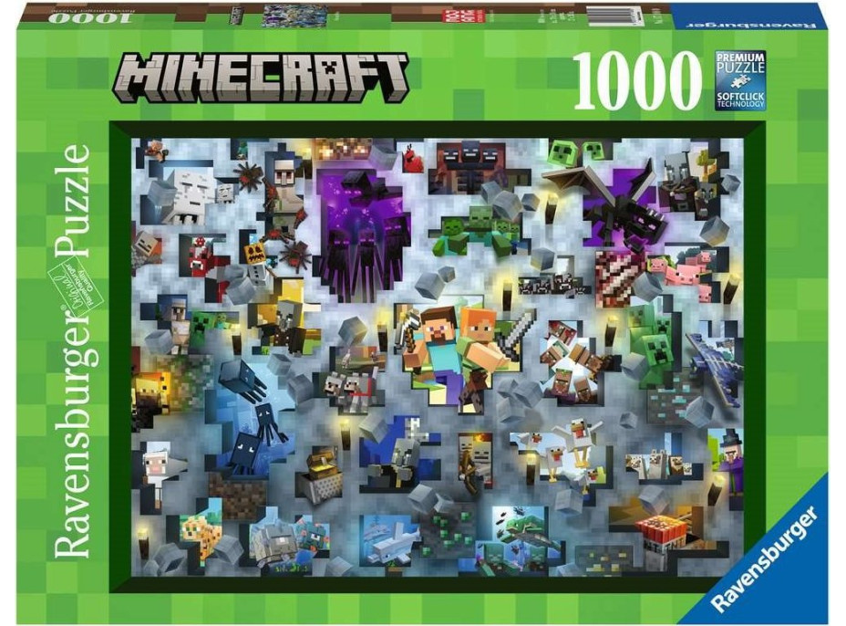 RAVENSBURGER Puzzle Minecraft 1000 dílků