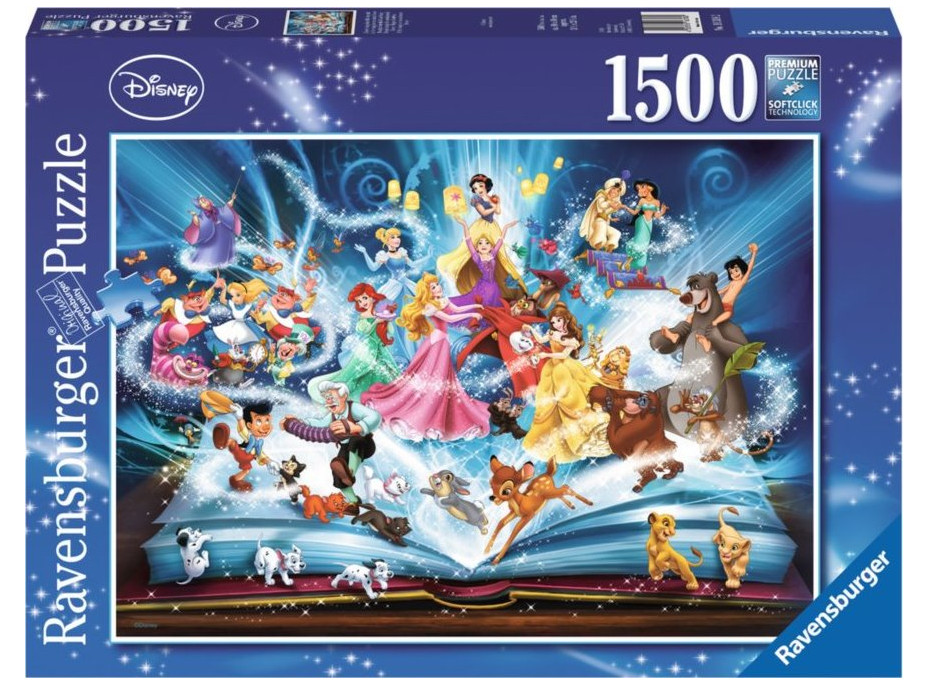 RAVENSBURGER Puzzle Disneyho magická kniha pohádek 1500 dílků