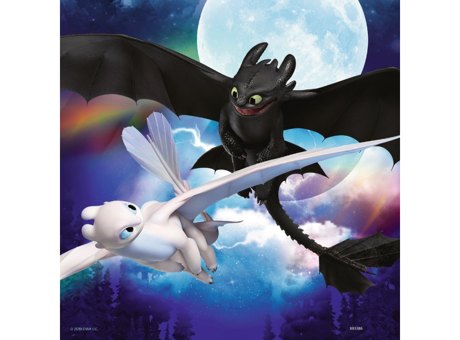 RAVENSBURGER Puzzle Jak vycvičit draka III 3x49 dílků