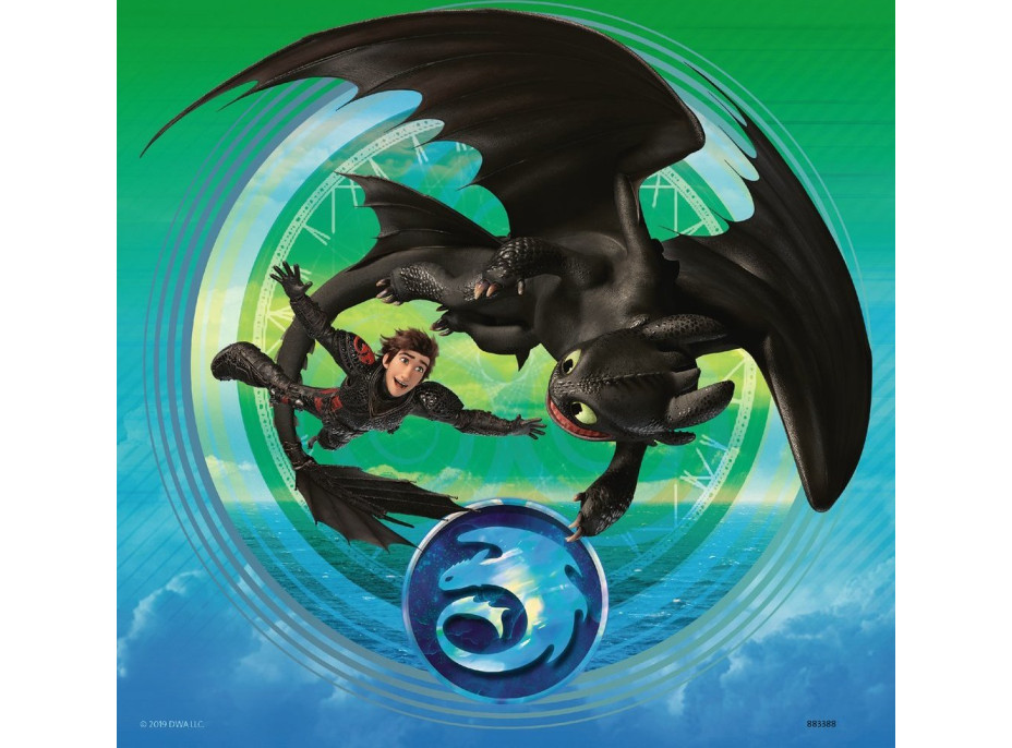 RAVENSBURGER Puzzle Jak vycvičit draka III 3x49 dílků