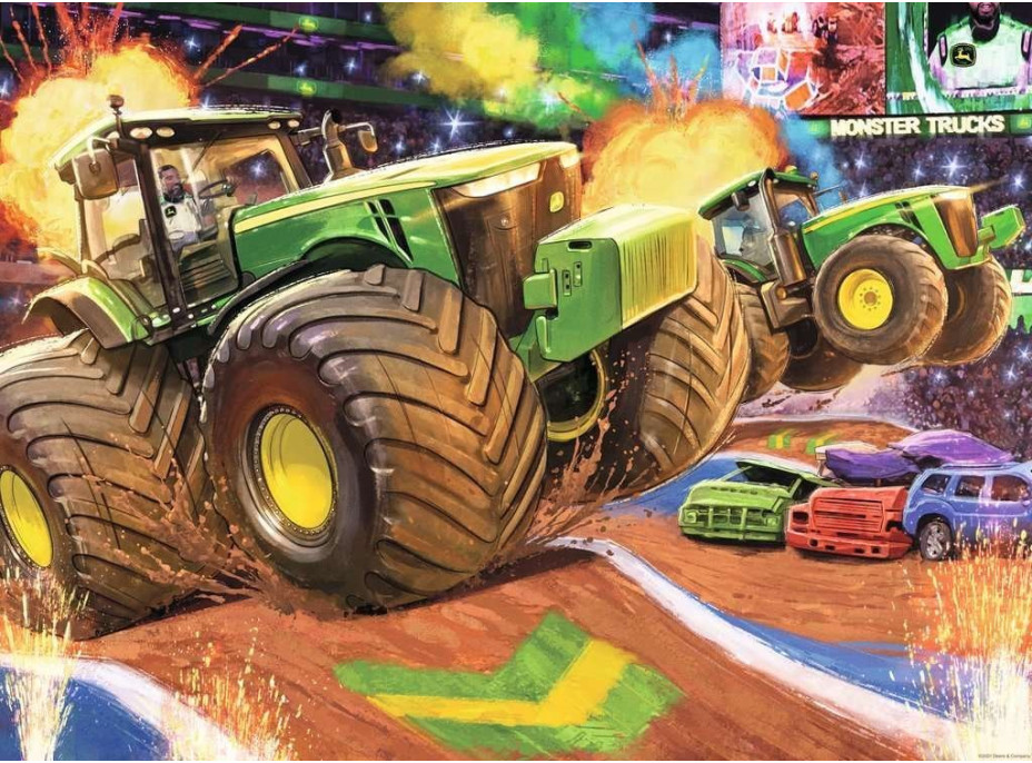 RAVENSBURGER Puzzle John Deer: Velká kola XXL 100 dílků