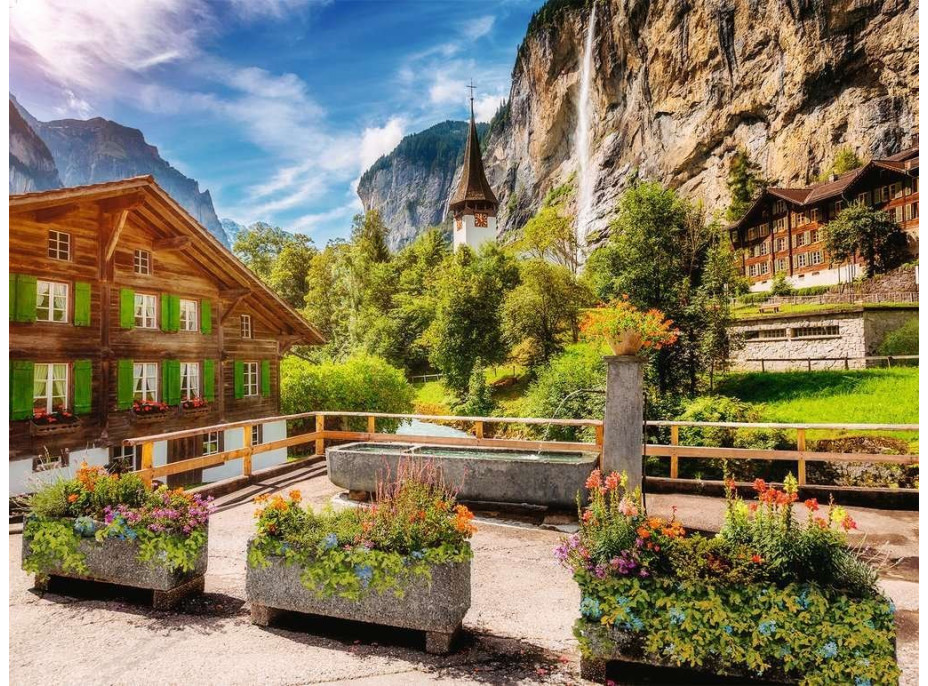 RAVENSBURGER Puzzle Lauterbrunnen, Švýcarsko XXL 500 dílků