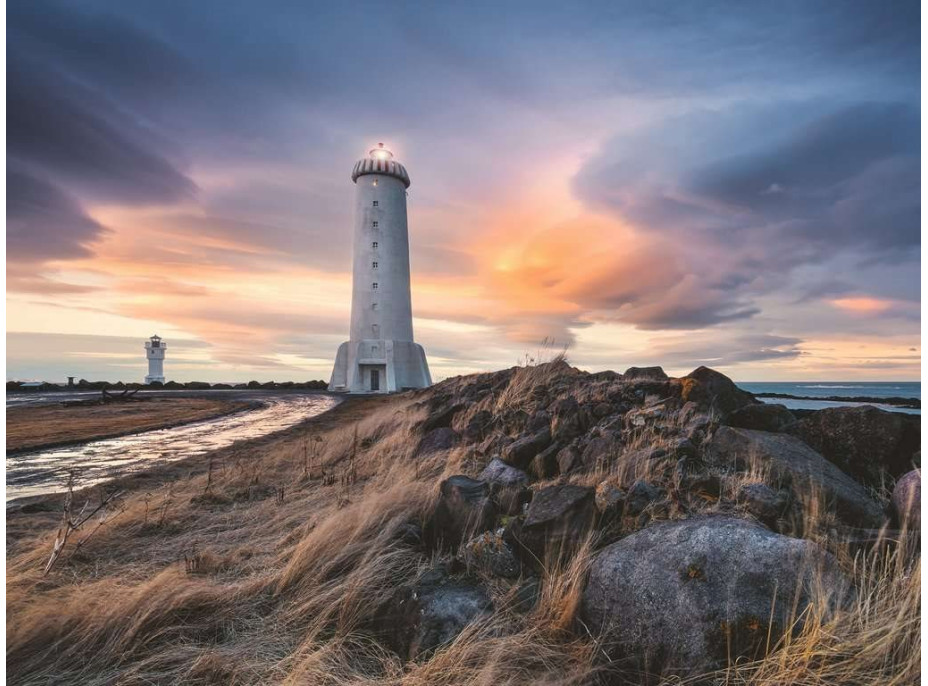 RAVENSBURGER Puzzle Magická atmosféra nad majákem Akranes, Island 1500 dílků