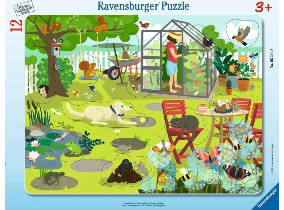 RAVENSBURGER Vkládačka Naše zahrada 12 dílků