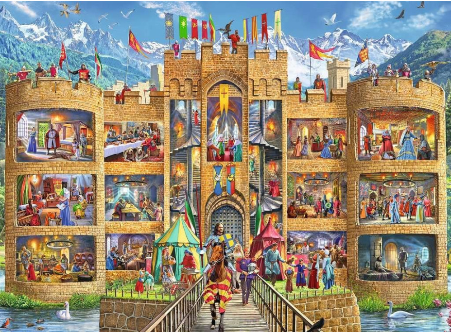 RAVENSBURGER Puzzle Pohled do rytířského hradu XXL 150 dílků