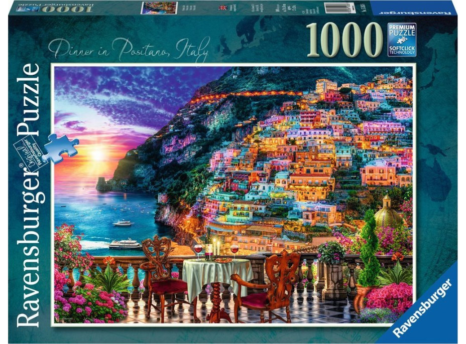 RAVENSBURGER Puzzle Positano, Itálie 1000 dílků